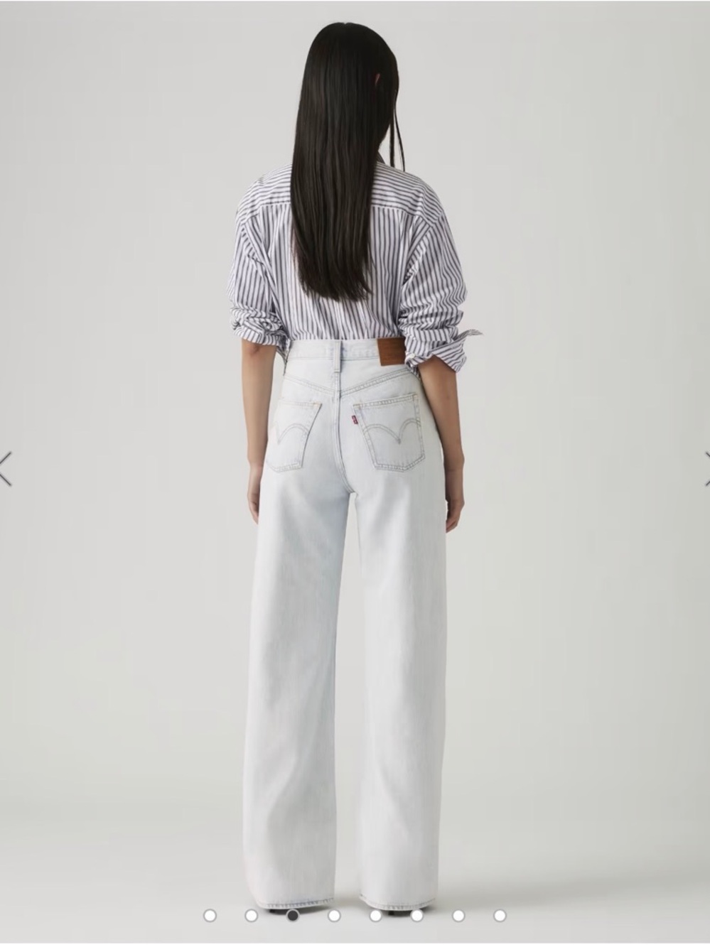 Levi's Ribcage Wide Leg High-Rise Jeans in Light Wash 27x34 - Picture 2 of 7